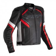 CHAQUETA RST DE PIEL SABRE AIRBAG 2022 COLOR NEGRO / BLANCO /