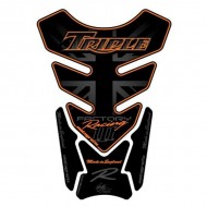 MOTOGRAFIX FUEL TANK PROTECTOR GRAPHICS TRIUMPH TRIPLE COLOUR BLACK / ORANGE