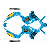 KIT DE ADHESIVOS LOGO YAMAHA TENERÉ 700 (2017-2022) COLOR CIAN / AMARILLO / NEGRO