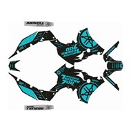 KIT DE ADHESIVOS LOGO YAMAHA TENERÉ 700 (2017-2022) COLOR NEGRO / TURQUESA