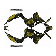 KIT DE ADHESIVOS BRÚJULA YAMAHA TENERÉ 700 (2017-2022) COLOR NEGRO/ DORADO