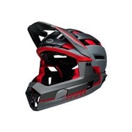 CAPACETE DE BICICLETA BELL SUPER AIR R SPHERICAL COR CINZA / VERMELHO [LIQUIDAÇÃOESTOQUE]