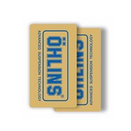 ADHESIVO DE HORQUILLA TRANSPARENTE OHLINS LETRAS NEGRO (PAREJA)