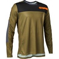 OFFER FOX DEFEND LONG SLEEVE JERSEY MOTH COLOUR BROWN [STOCKCLEARANCE]