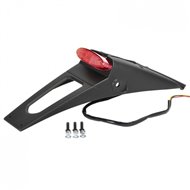 PORTAMATRICULAS CON LUZ TRASERA REAR FENDER 12V 0,9/0.06W LED LAMP (REAR LIGHT+STOP LIGHT) COLOR NEGRO