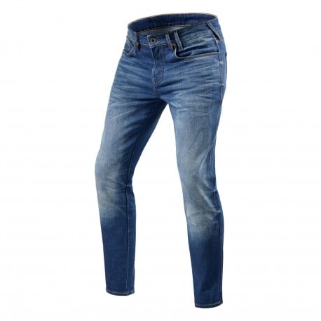 VAQUEROS REV'IT CARLIN SK COLOR AZUL MEDIO GASTADO