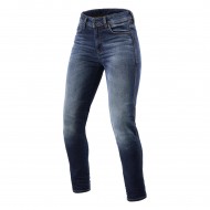 OUTLET REV'IT! MARLEY DAMEN JEANS SK FARBE MITTELBLAU VERWASCHT LANG [LAGERABVERKAUF]