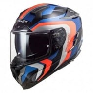LS2 HELMET FF327 CHALLENGER GALACTIC COLOUR BLUE GLOSS ORANGE