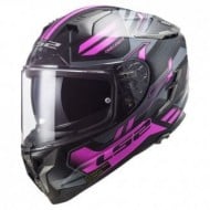 LS2 HELMET FF327 CHALLENGER SPIN COLOUR TITANIUM / PINK FLUO