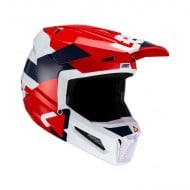 OUTLET CASCO LEATT 2.5 COLOR AZUL / ROJO / BLANCO [LIQUIDACIONSTOCK]