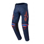 OUTLET PANTALONS ENFANTS ALPINESTARS RACER NARIN COULEUR BLEU MARINE FONCÉ / ORANGE CHAUD