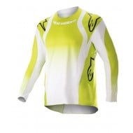 OUTLET CAMISETA INFANTIL ALPINESTARS RACER PUSH COLOR AMARILLO FLUOR / BLANCO