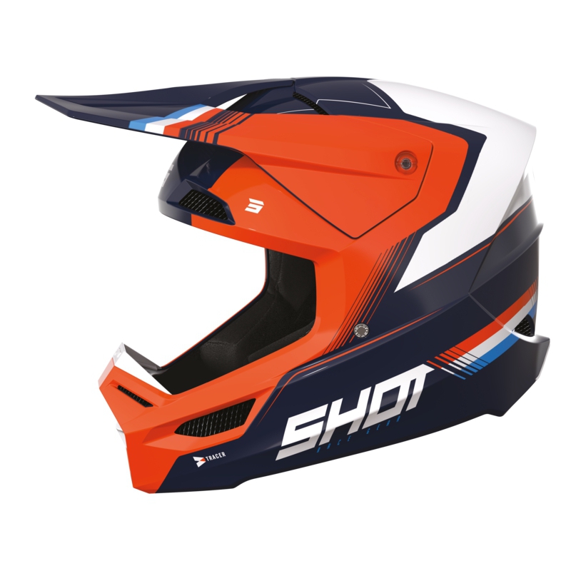 Casco Shot Race Tracer Neon Color Naranja Brillo A08-21B1-E02