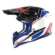 CASCO AIROH AVIATOR 3 PUSH COLOR AZUL Y GRIS
