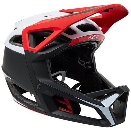 CASCO BICICLETA INTEGRAL FOX PROFRAME RS SUMYT COLOR ROJO / BLANCO / NEGRO MATE 