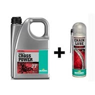 ACEITE MOTOREX CROSS POWER 2T (4 LITROS) + REGALO SPRAY GRASA DE CADENA MOTOREX