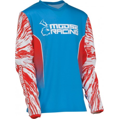 MOOSE RACING YOUTH JERSEY AGROID COLOUR BLUE / RED / WHITE