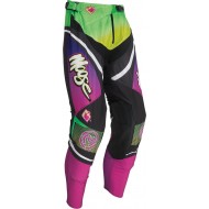 PANTALONES MOOSE RACING SAHARA COLOR NEGRO / MORADO / VERDE