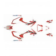 STICKER GRAPHICS KIT HONDA CRF 450 (2009-2012) HONDA RACING COLOUR RED / WHITE