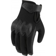 GUANTES ICON PDX3 CE COLOR NEGRO