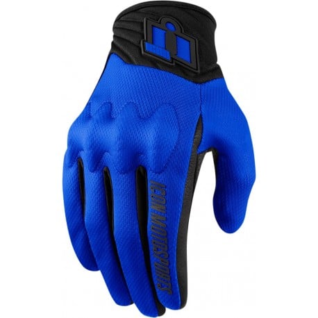 GUANTES ICON ANTHEM 2 CE STEALTH COLOR NEGRO / AZUL