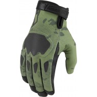 ICON HOOLIGAN CE HANDSCHUHE IN GRÜNER TARNFARBE