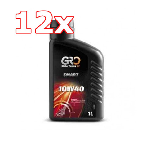 PACK 12x ACEITE GRO GLOBAL SMART 4T 10W40 1 LITRO
