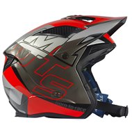 Casco Trial Mots Jump Up03 Color Gris / Rojo