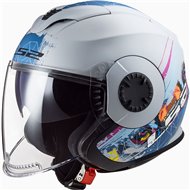LS2 HELMET OF570 VERSO SPRING COLOUR MATE SILVER / BLUE