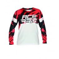 CAMISETA INFANTIL ACERBIS MX J-KID FOUR COLOR BLANCO / ROJO