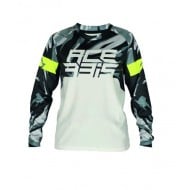 CAMISETA INFANTIL ACERBIS MX J-KID FOUR COLOR GRIS / NEGRO