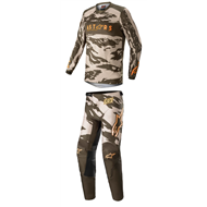 COMBO OUTLET ALPINESTARS RACER TACTICAL COULEUR CAMOUFLAGE MILITAIRE SABLE / MANDARINE - TAILLES 32 USA / M