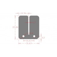Lâminas de carbono Carbon Racing Beta 50 Pro (1996-2012)
