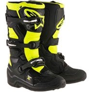 OFFER ALPINESTARS YOUTH TECH 7 S BOOTS BLACK / YELLOW COLOUR