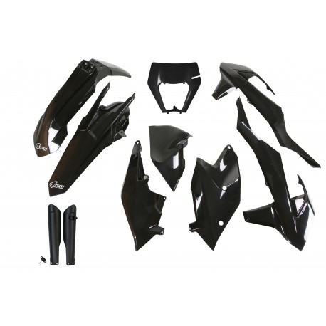 UFO Plast Kit Schwarz - Komplettsatz Für KTM SX 250 2003