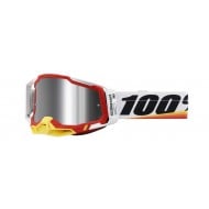 OUTLET GAFAS 100% RACECRAFT 2 ARSHAM COLOR ROJO / BLANCO - LENTE ESPEJO PLATEADA