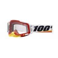 100% RACECRAFT 2 ARSHAM GOGGLES COLOUR RED / WHITE - LENS CLEAR
