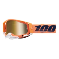 100% RACECRAFT 2 CORAL MIR TRUE GOGGLES - GOLD LENS