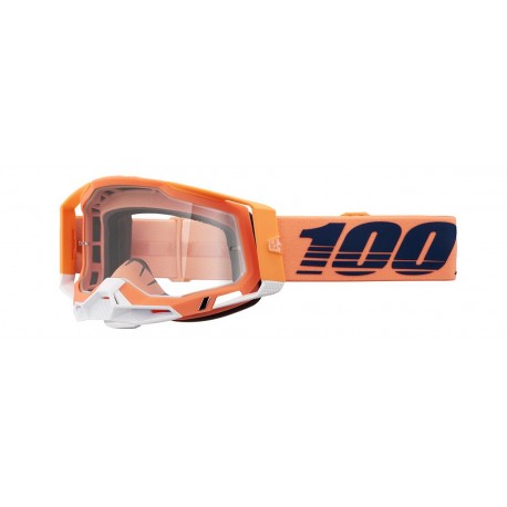 100% RACECRAFT 2 CORAL GOGGLES - LENS CLEAR