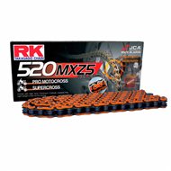 CADENA RK 520 MXZ5 SUPER REFORZADA 120 ESLABONES COLOR NARANJA