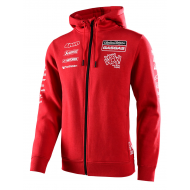 OFFER GAS GAS HOODIE TLD TEAM ZIP COLOUR RED