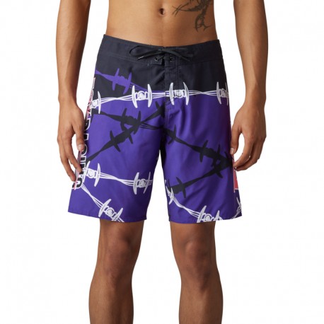 FOX BARB WIRE BOARDSHORT 19 INCHES COLOUR ULTRAVIOLET