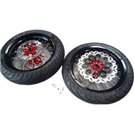 CONJUNTO SUPERMOTARD BUJES SM PRO MECANIZADOS VERMELHOS PARA GAS GAS (1999-2019)