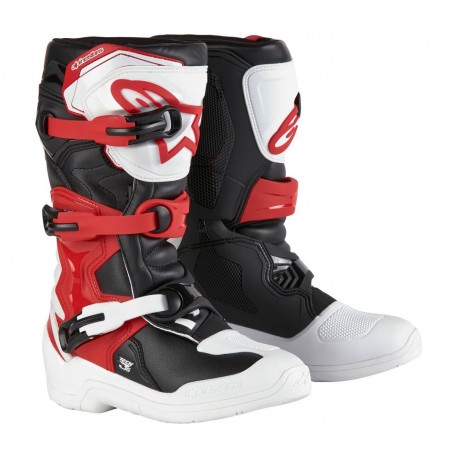 ALPINESTARS YOUTH TECH 3S BOOTS COLOUR WHITE / BLACK / RED