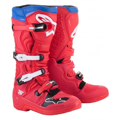 ALPINESTARS TECH 5 BOOTS COLOUR RED / RED OSCURO / BLUE