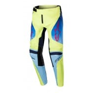 OUTLET PANTALONS ENFANTS ALPINESTARS RACER HOEN JAUNE FLUO / BLEU / BLEU MARINE