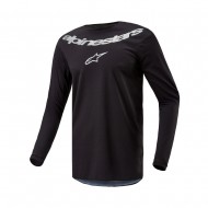CAMISETA ALPINESTARS FLUID GRAFITE COR PRETO / PRATEADO [LIQUIDAÇÃO DE ESTOQUE] [LIQUIDACAOESTOQUE]