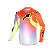 OFFER ALPINESTARS YOUTH RACER LUCENT JERSEY COLOUR WHITE / RED / YELLOW FLUO
