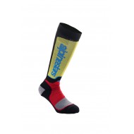 CALCETINES INFANTILES ALPINESTARS MX PLUS COLOR NEGRO / ROJO / AZUL CLARO