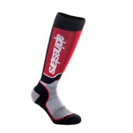 CALCETINES INFANTILES ALPINESTARS MX PLUS COLOR NEGRO / GRIS / ROJO [LIQUIDACIONSTOCK]